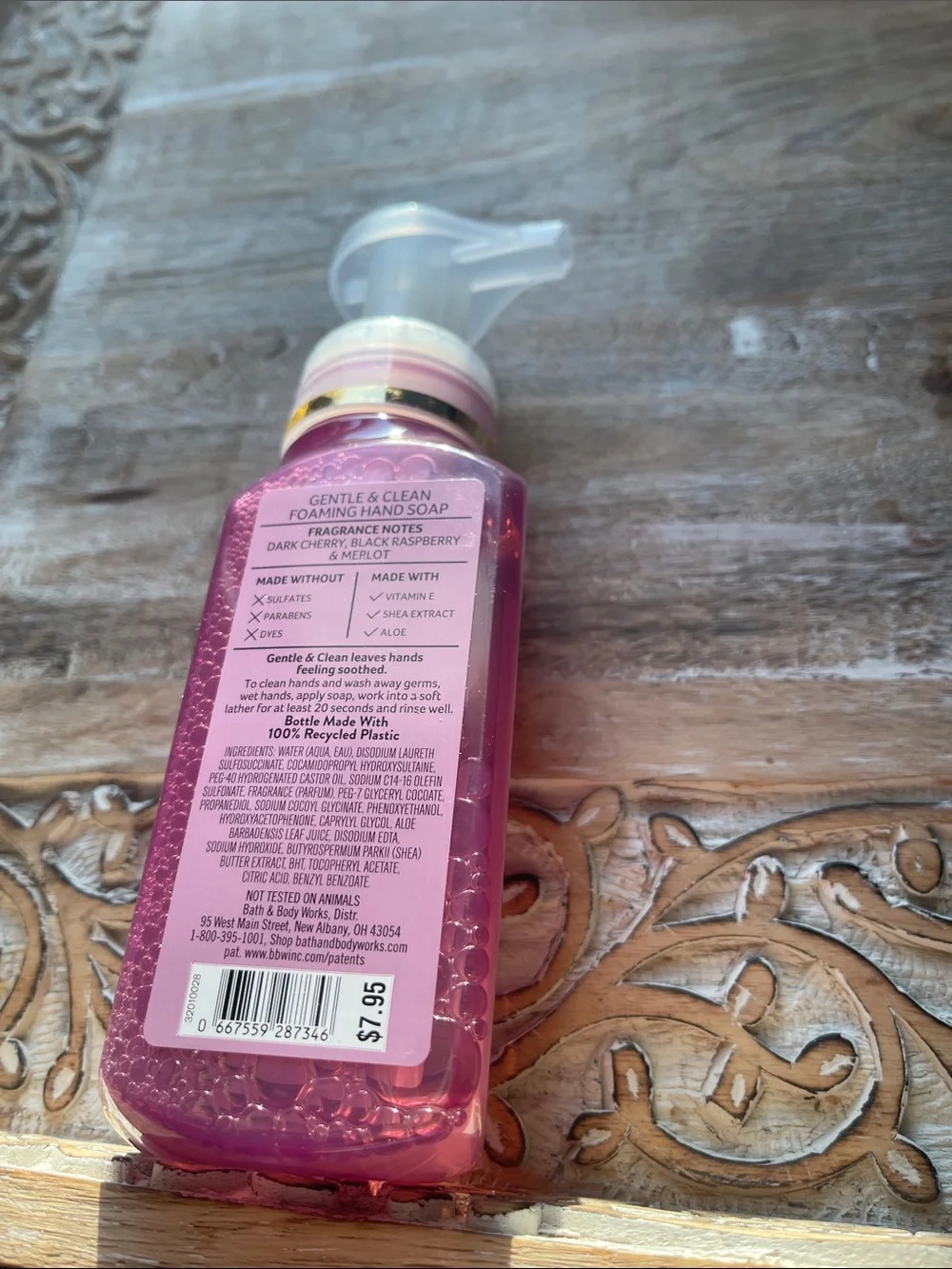 White Barn Black Cherry Merlot Foaming Hand Soap - Pink